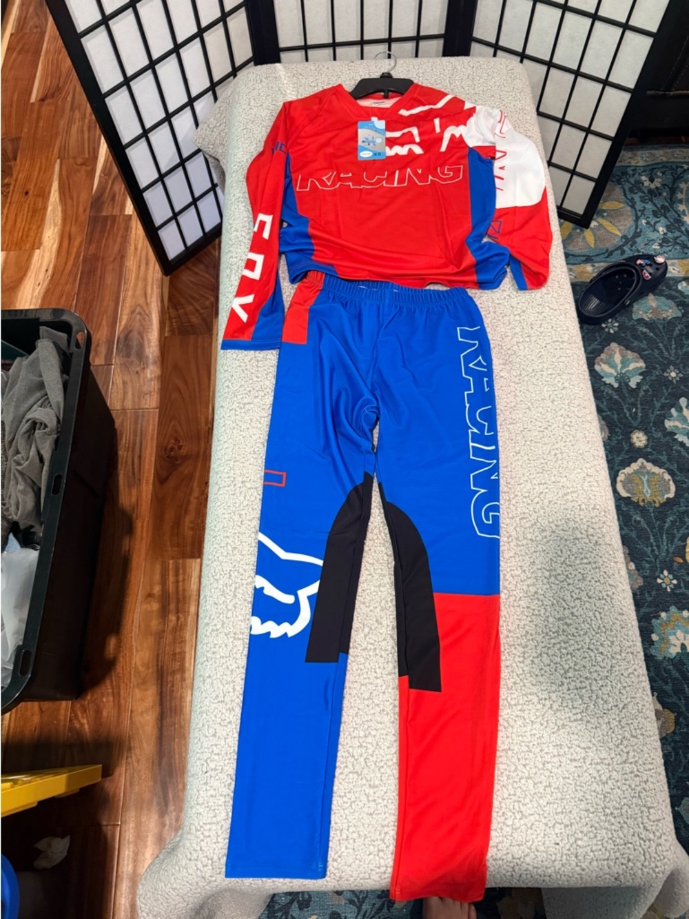 Cool Bike Women’s Cycling Set XS Red Blue Jersey & Pants‎ Outfit NWT